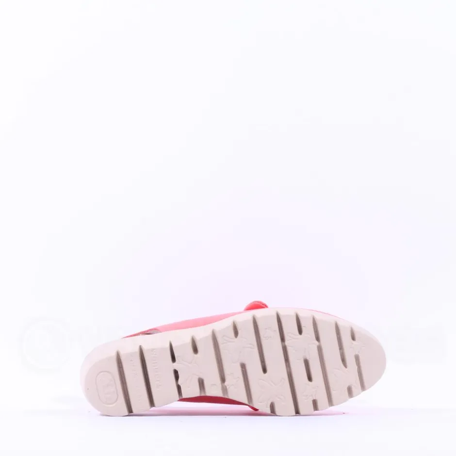 Women Wonders San Marino Bow Slingback Wedge - Coral Leather
