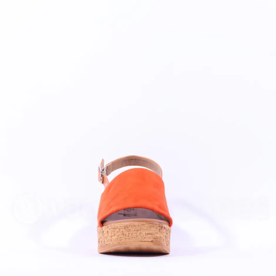 Women Tamaris Santini Cork Platform Slingback - Orange
