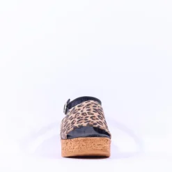 Women Tamaris Santini Cork Platform Slingback - Leopard Print