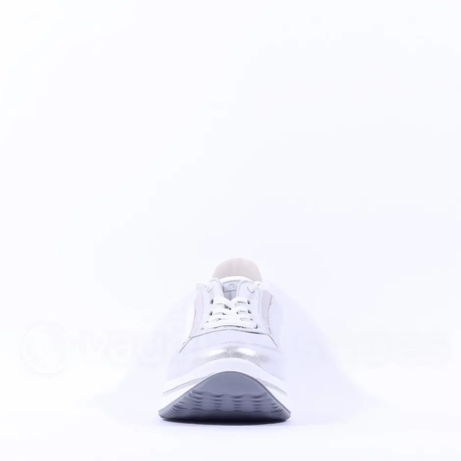 Women Ara Sapporo 3.0 Easy Slip On Trainer - Silver Leather