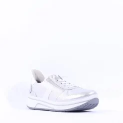 Women Ara Sapporo 3.0 Easy Slip On Trainer - Silver Leather