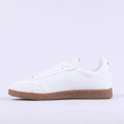 Women Tommy Bowe Ladies Serevi Gumsole Trainer - White Tan