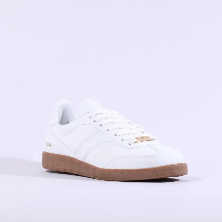 Women Tommy Bowe Ladies Serevi Gumsole Trainer - White Tan