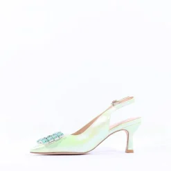 Women Sorento Shelbourne Brooch Slingback Heel - Lime
