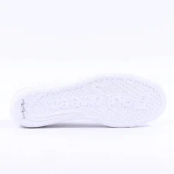 Women Paul Green Side Panel Laced Trainer - White Gold Leather