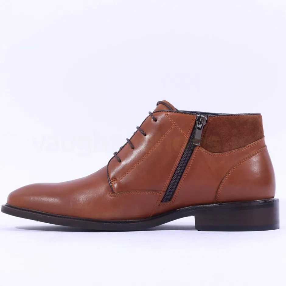 Escape Men Singspiel Laced Boot - Brandy