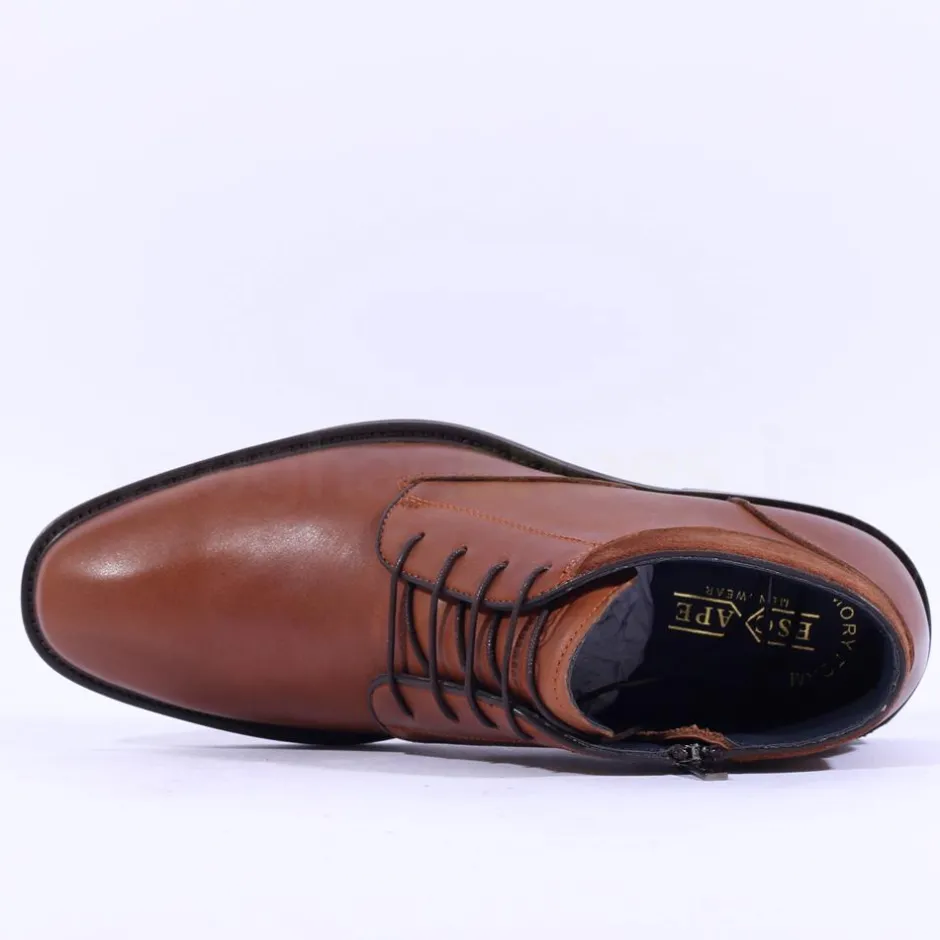 Escape Men Singspiel Laced Boot - Brandy
