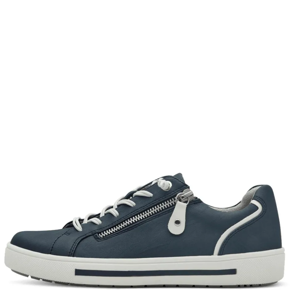Women Jana Sitane Elasticated Lace Trainer - Navy