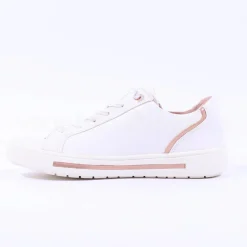 Women Jana Sitane Elasticated Lace Trainer - White Rose Gold