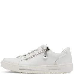 Women Jana Sitane Elasticated Lace Trainer - White Silver