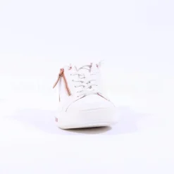 Women Jana Sitane Elasticated Lace Trainer - White Rose Gold