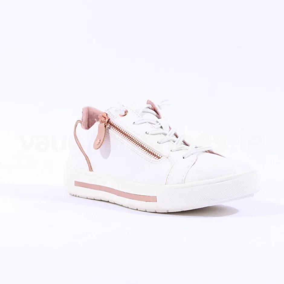 Women Jana Sitane Elasticated Lace Trainer - White Rose Gold