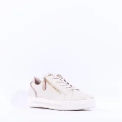 Women Jana Sitane Elasticated Lace Trainer - Beige Metallic