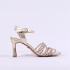 Women Una Healy Sleepless Night Strappy Heel - Gold Sparkle