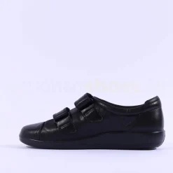 Women Ecco Women Soft 2.0 Velcro - Black Lea