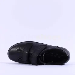 Women Ecco Women Soft 2.0 Velcro - Black Lea