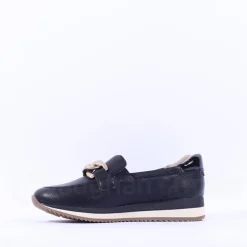 Women Jana Somon Loafer With Link Detail - Black Gold
