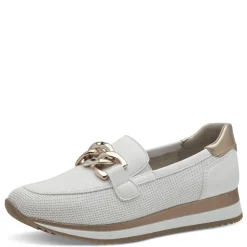 Women Jana Somon Loafer With Link Detail - White Rose Gold