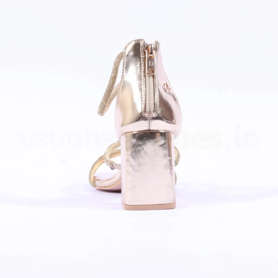 Women Una Healy Sophisticated Rear Zip Heel - Gold Sparkle