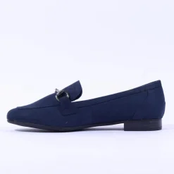 Women Marco Tozzi Sopi Slip On Buckle Loafer - Navy