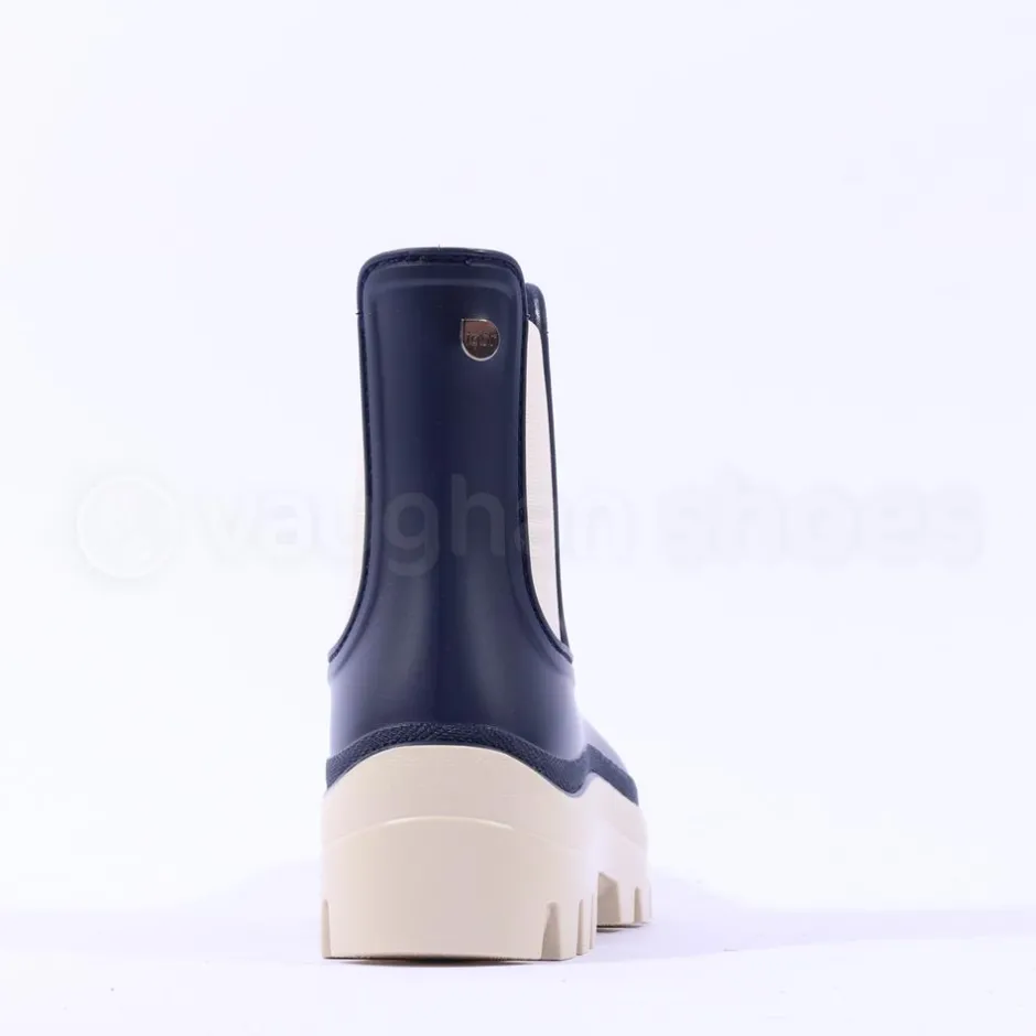 Women Igor Soul Chunky Sole Rain Ankle Boot - Navy Cream