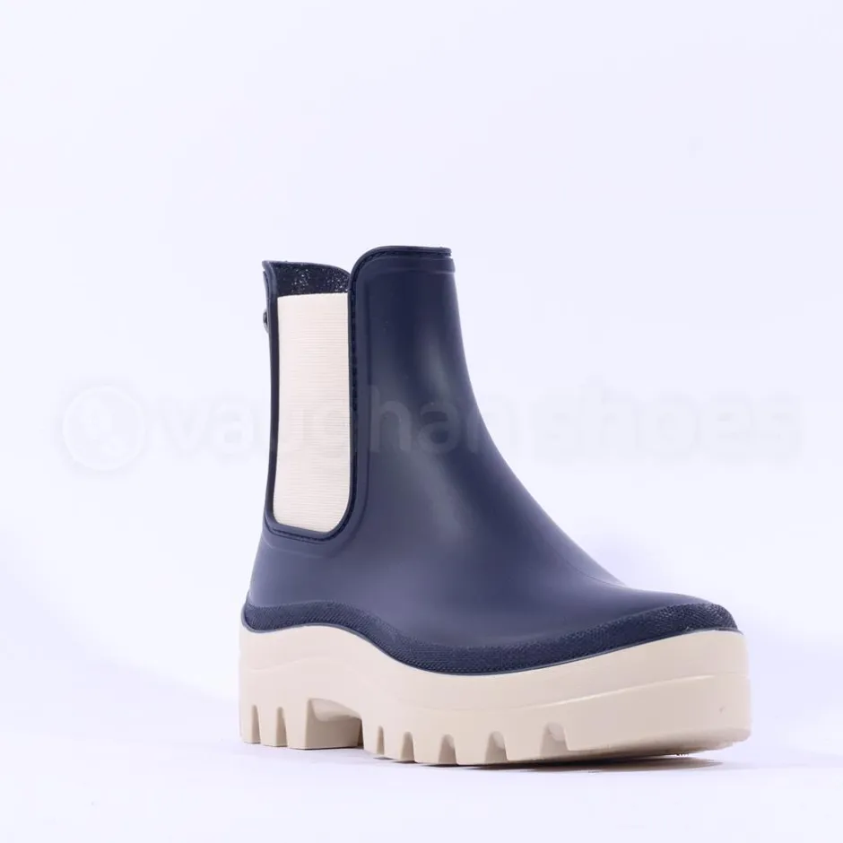 Women Igor Soul Chunky Sole Rain Ankle Boot - Navy Cream