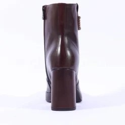 Women NeroGiardini Stack Heel Platform Boot - Brown Leather