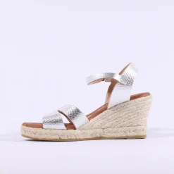 Women Oh My Sandals Strap Slingback Espadrille - Silver