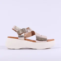 Women Oh My Sandals Strappy Platform Sandal - Gold Metallic