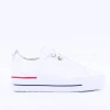 Women Paul Green Super Soft Platform Trainer - White Red Navy