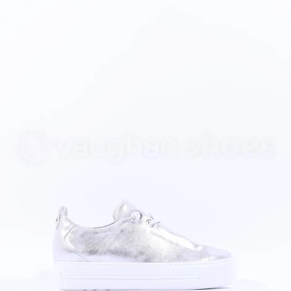 Women Paul Green Super Soft Platform Trainer - Silver Metallic