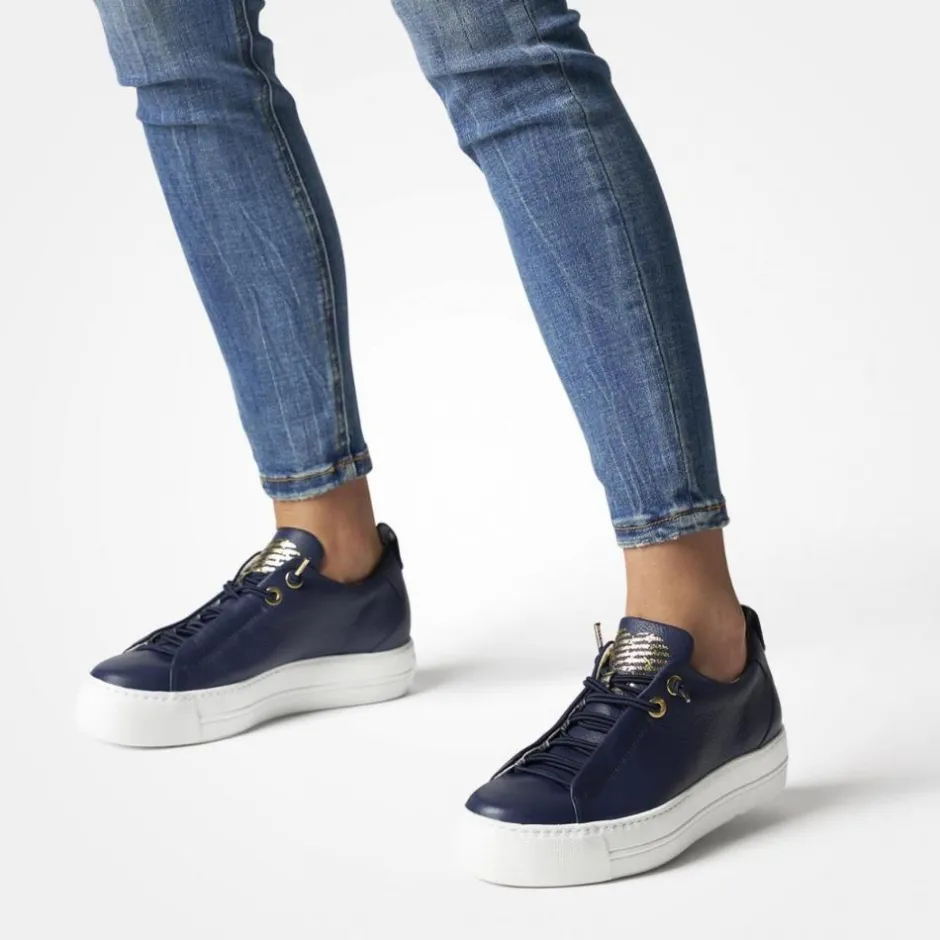 Women Paul Green Super Soft Platform Trainer - Navy Combi