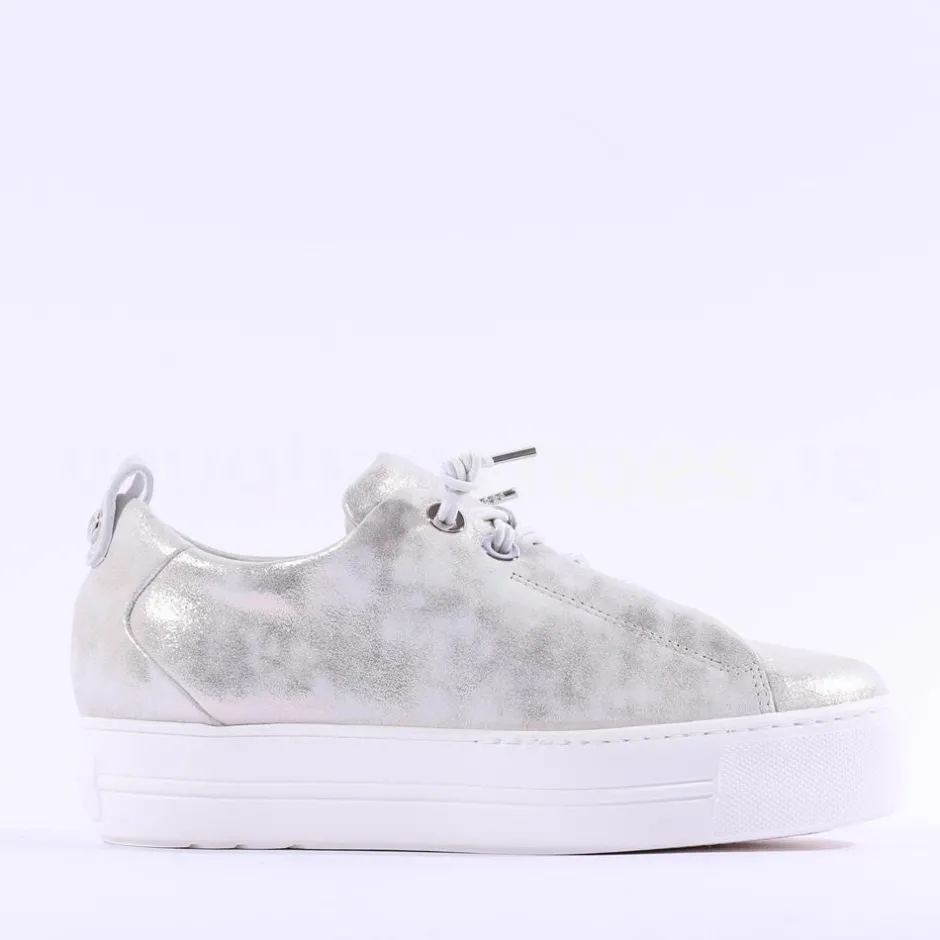 Women Paul Green Super Soft Platform Trainer - Metallic Leather