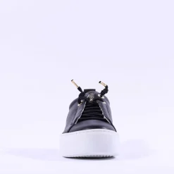 Women Paul Green Super Soft Platform Trainer - Black Gold Leather
