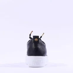 Women Paul Green Super Soft Platform Trainer - Black Gold Leather
