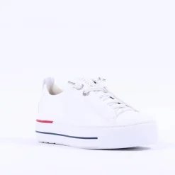 Women Paul Green Super Soft Platform Trainer - White Red Navy