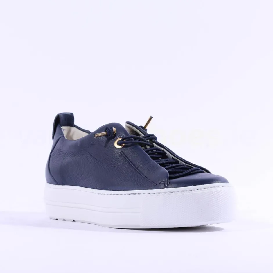 Women Paul Green Super Soft Platform Trainer - Navy Combi
