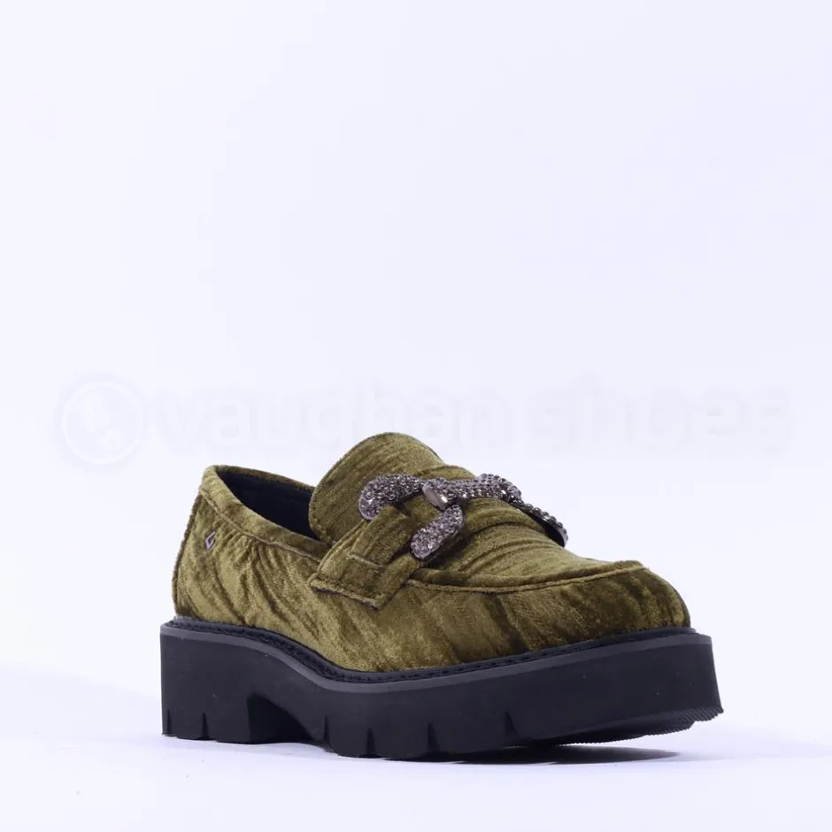 Women Una Healy Take My Breath Velour Loafer - Green Velour