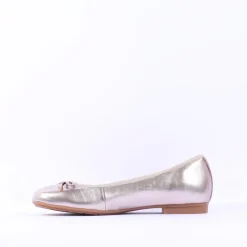 Women Tamaris Tali Pomp With Bow Detail - Light Gold