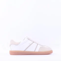 Women Tamaris Tati T Toe Laced Low Trainer - White Combi