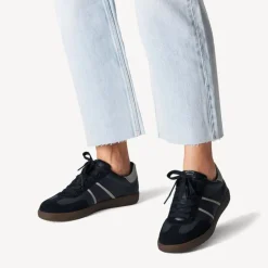 Women Tamaris Tati T Toe Laced Low Trainer - Black Combi