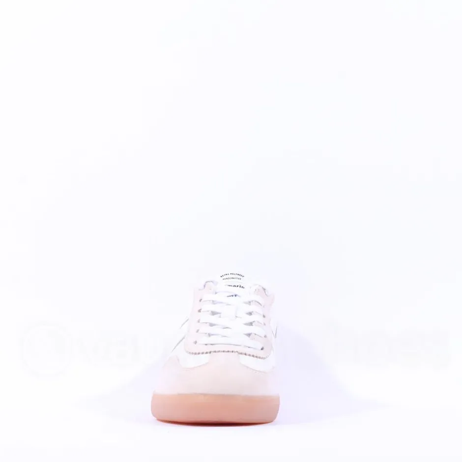 Women Tamaris Tati T Toe Laced Low Trainer - White Combi