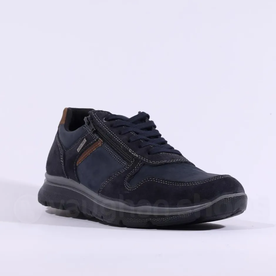 IMAC Tex Bologna Waterproof Laced Shoe - Navy Combi Lea