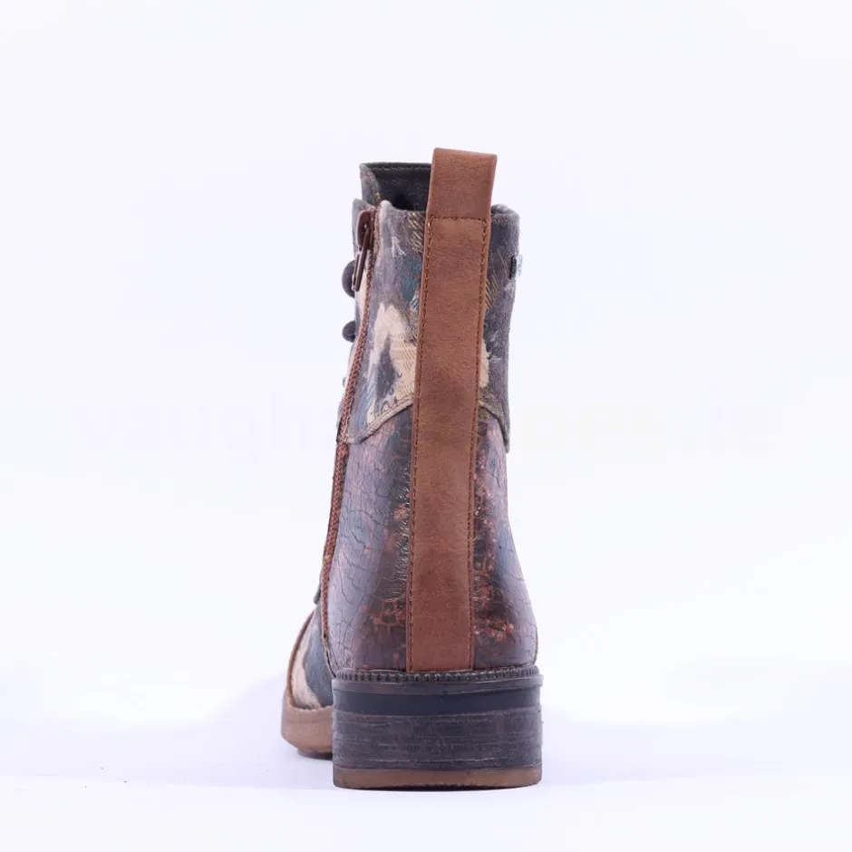 Women Rieker Tex Toe Cap Print Detail Boot - Multi Print
