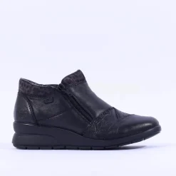 Women Rieker Tex Twin Zip Shoe - Black Combi