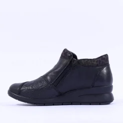 Women Rieker Tex Twin Zip Shoe - Black Combi