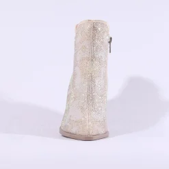 Women Una Healy The Last Chord Ankle Boot - Cream Sparkle