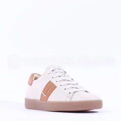 Women Paul Green Thick Gumsole Trainer - White Tan
