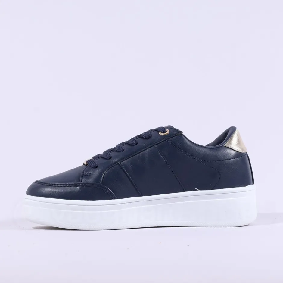 Women Tommy Bowe Ladies Tommy Bowe Ketter Platform Lace Trainer - Navy