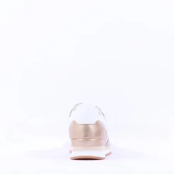 Women Marco Tozzi Torsa Bungee Lace Trainer - White Gold